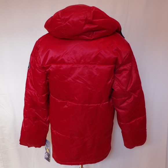 Nautica Shiny Red Puffer Jacket w/Hood NEW- Sz. Lrg - Picture 4 of 8